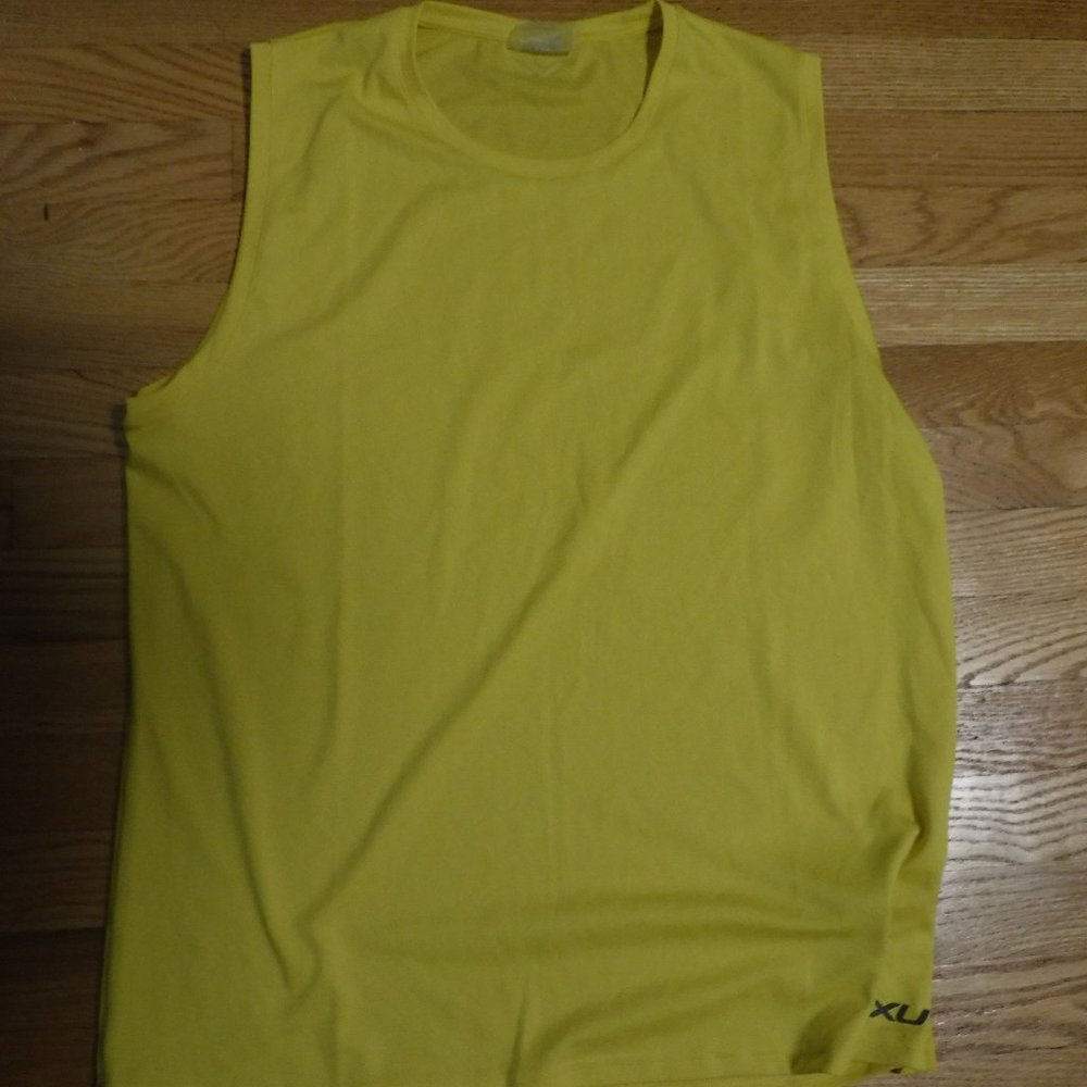 2XU Mens Aero Tank Maize Black Reflective XL